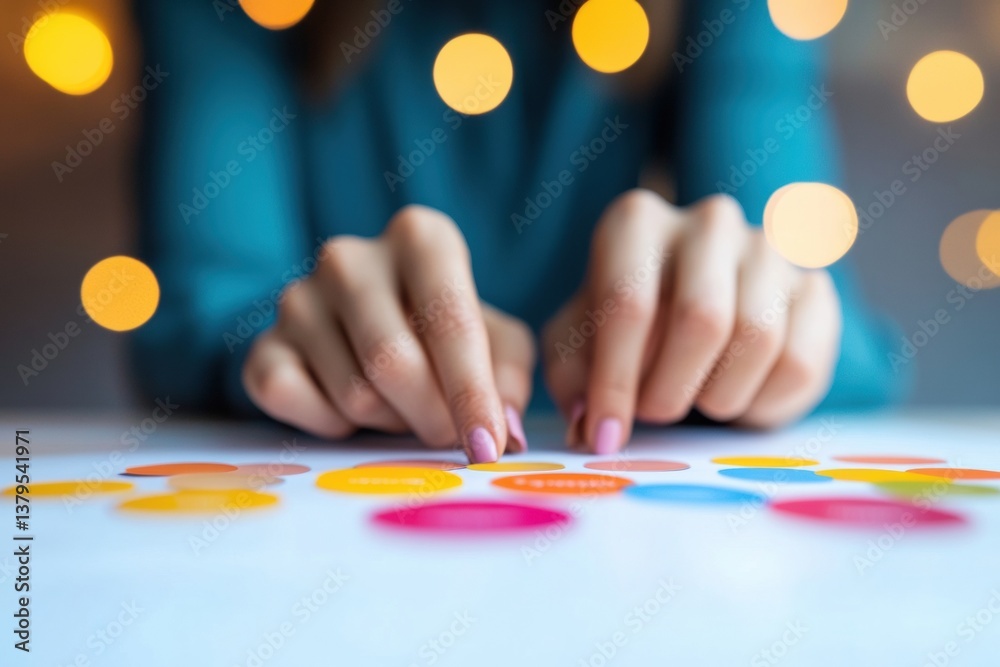 Fototapete Immersive Data Visualization Creative Strategy Planning with Vibrant Digital Workflow Mapping - Innovative Business Intelligence for Modern Collaborative Productivity