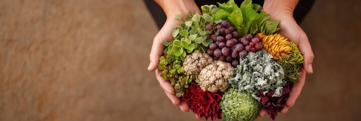 Botanical Wellness Mosaic Seasonal Harvest Palette Showcasing Organic Nutrition, Holistic Health Trends in Sustainable Culinary Design