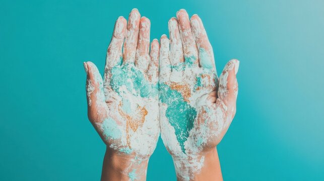 Pan American Day Global Unity Artisan-Painted Hands Mapping World Citizenship, Sustainable Design for Cultural Connection and Earth Month Inspirational Marketing