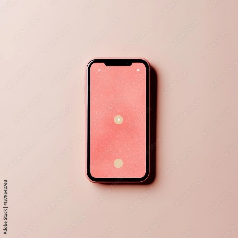 Aufkleber Minimalist Smart Home Security Sleek Coral UI Design Revolutionizing Digital Safety with Intuitive Mobile Control Interfaces for Modern Urban Living