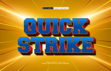 quick strike editable text effect with a fast and speed text effect