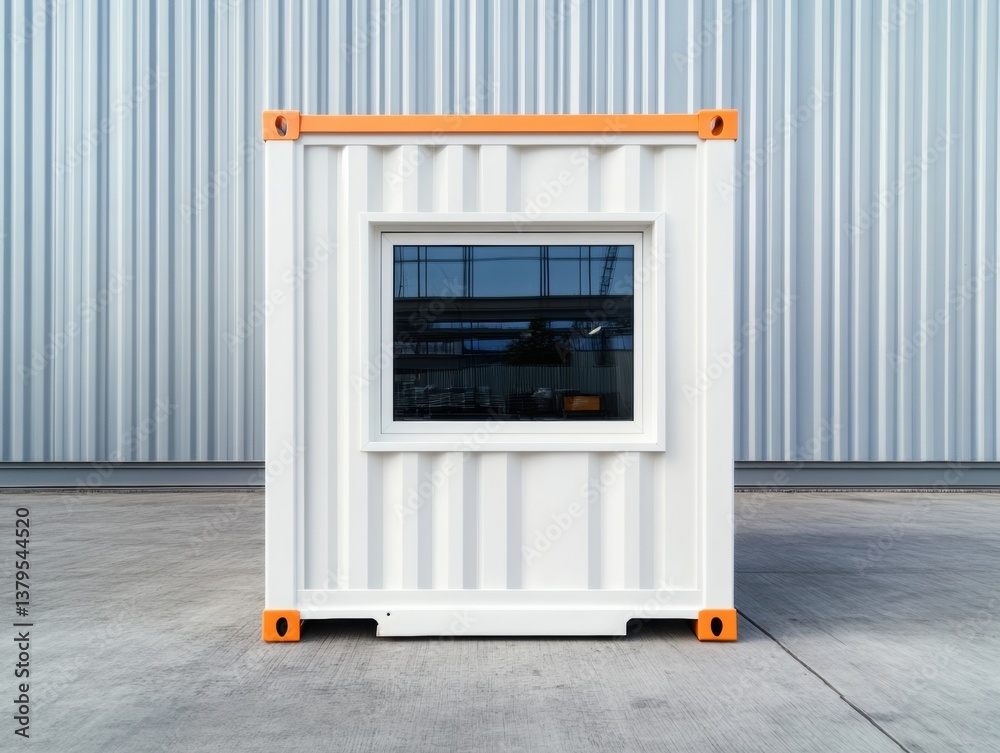 Poster Modular Urban Workspace Revolution Transformative Shipping Container Office Design with Adaptive Architecture for Flexible Modern Business Environments