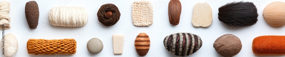 Poster tactile textural narratives sustainable craft materials showcase - artisan textile innovation in cir