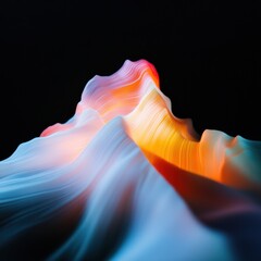 Fluid Dynamics Ethereal Digital Wave with Gradient Luminescence - Next-Gen Visualization for Tech Innovation and Creative Design Platforms