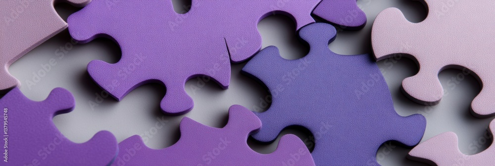 Aufkleber purple up day collaborative solutions minimalist puzzle metaphor for innovative teamwork, strategic 