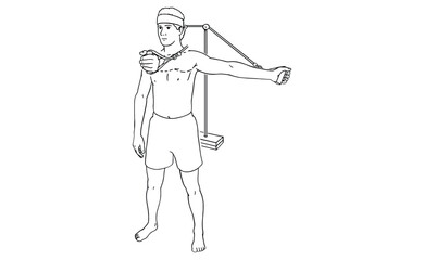 Cable Lateral Raise Exercise Step Strength Training Illustration for Shoulder Workout