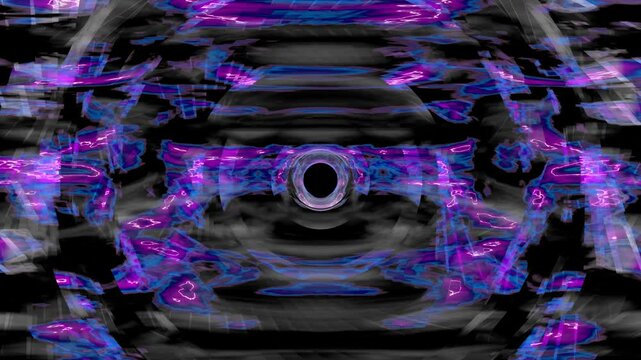 VJ アブストラクト ノイズ テクノ シンプル 白黒 紫 [ループ対応] [別Verあり]