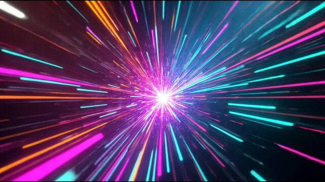 Energetic digital error animation with shifting RGB splits and pixel disarray