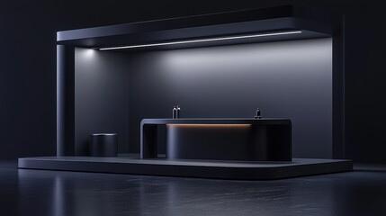 Modern Dark Exhibition Booth Design