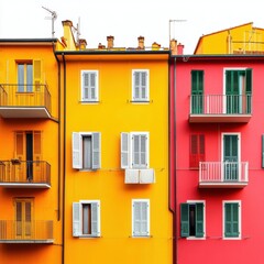 Fototapeta premium Modern building with numerous reflecting the urban environment showcasing contemporary architecture and design