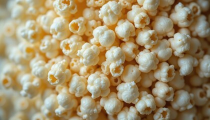 Hot and fresh popcorn poured generously into a bowl for a perfect snack while watching a movie