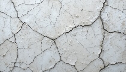 Fototapeta premium A cracked wall featuring distinct patterns and textures that convey an aesthetic of ruin and age