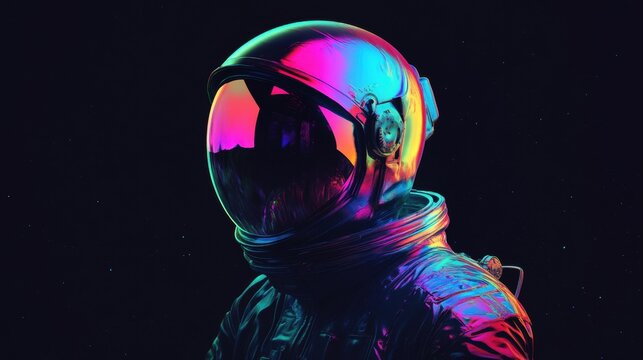 Astronaut in a space suit captured in a dramatic pose against a starry background evoking the wonders of space exploration