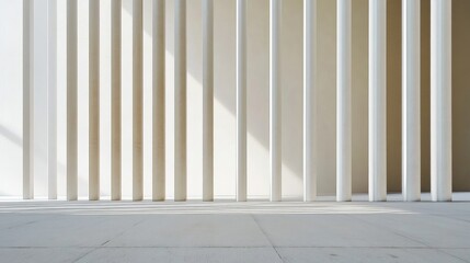 minimalistic image depicting stark lines of prison bars against neutral or plain background