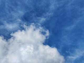 Beautiful white clouds with blue sky