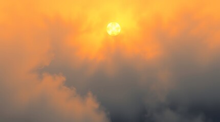 Radiant Sun Breaking Through Dramatic Clouds.