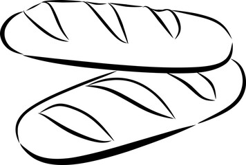 Laugen Bread - Line drawing