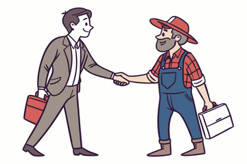 two businessmen shaking hands