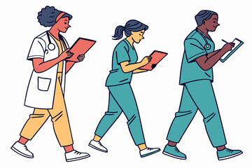 man and woman in uniform