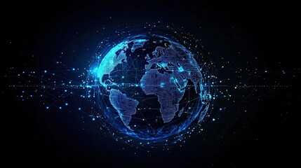 Fototapeta premium Global Network Connectivity Visualization