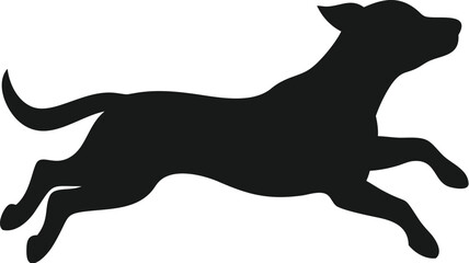 Minimalist Dog Silhouette Vector – Black Pet Clipart for Logos & Designs | Adobe Illustrator Artwork