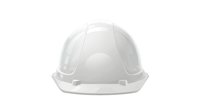 Safety First: A pristine, white hard hat, essential for construction and industrial safety, stands as a symbol of protection and diligence.