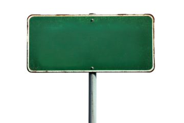 Green Street Sign on transparent background