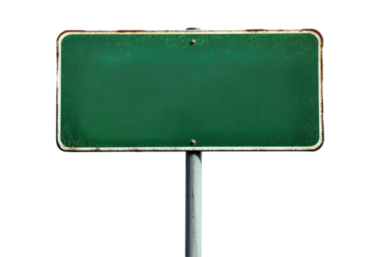 Green Street Sign on transparent background