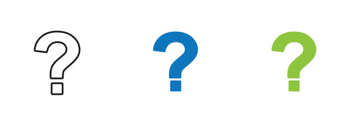 Question mark icon, Question mark sign and symbol vector design.