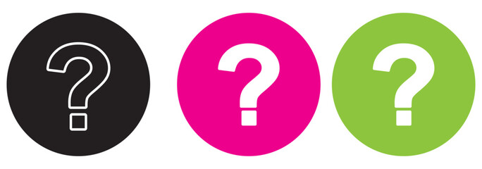 Question mark icon, Question mark sign and symbol vector design.