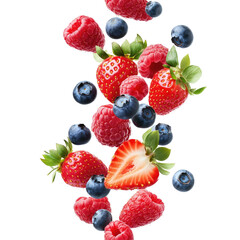 Mixed Berries Delight on transparent background