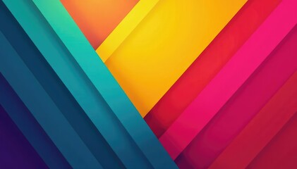 Obraz premium Geometric abstract wallpaper with bold lines and vibrant color blocks , pattern, wallpaper, shapes
