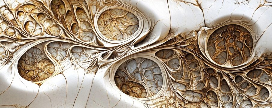 Dynamic biomorph porcelain design featuring surreal fractals.