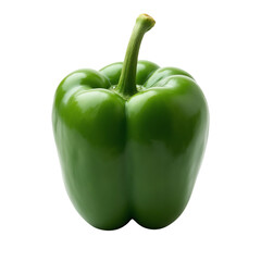 Green bell pepper, white isolate background