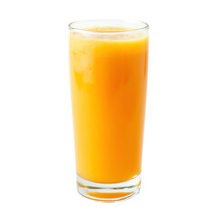 Fresh orange juice in a tall glass
