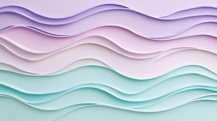 Obraz premium Abstract Pastel Wave Layers Design Background