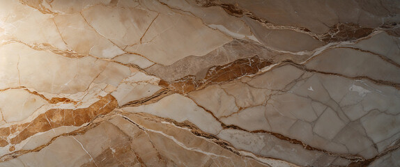 Natural brown and beige marble surface with dynamic flowing veining and polished stone texture  
