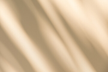 Wall interior background, studio and backdrops show products. with leaf shadow from window color beige and white. background for text insertion and presentation of product	