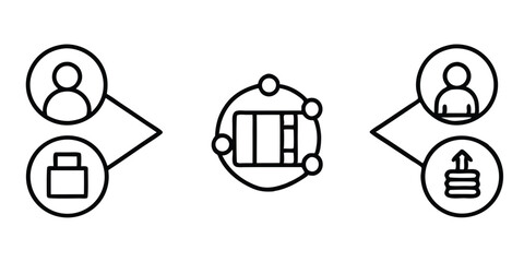 Fototapeta premium Collaboration Icons with Line Editing – Customizable & Scalable Vector Set