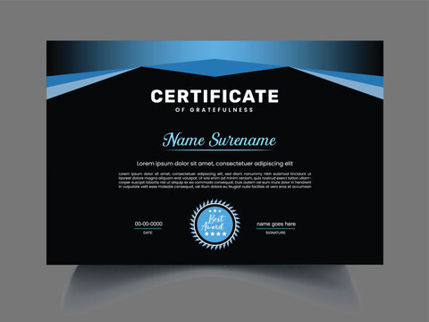 Professional Modern award diploma certificate design template