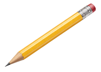 pencil isolated on white isolated on transparent background Generative Ai.