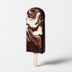 Obraz premium Chocolate and white swirl ice pop (1)
