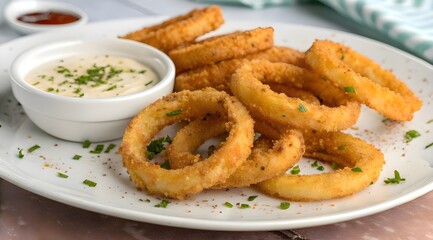 Delicious onion rings