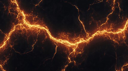 Fiery plasma crackles across dark, textured background; energy, power, abstract