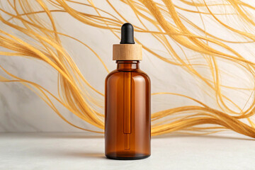 Fototapeta premium Essential Oil Bottle Mockup, Natural Packaging