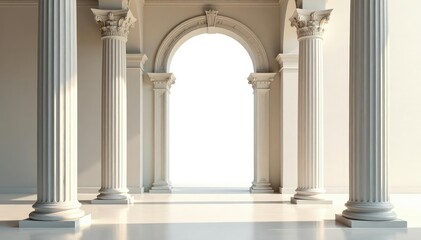 Obraz premium Elegant Roman-style architecture against a bright white backdrop, simple, texture, italy