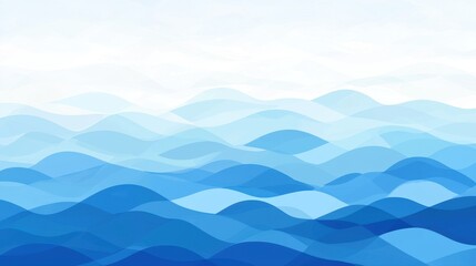 Abstract Ocean Waves in Soft Blue Tones for Tranquil Backgrounds