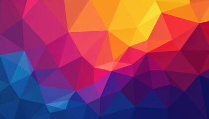 Obraz premium Abstract geometric shapes, vibrant color palette, polygon, pattern