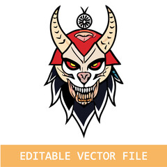 hannya mask tattoo japanese tattoo kabuki mask line vector art