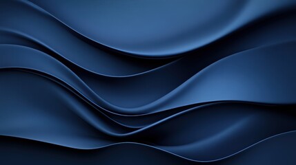 Obraz premium A smooth, flowing texture of deep blue waves, creating a serene and dynamic visual effect.